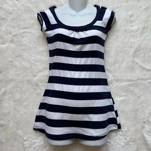 V.1 Couture Navy & White Striped Top | NWT